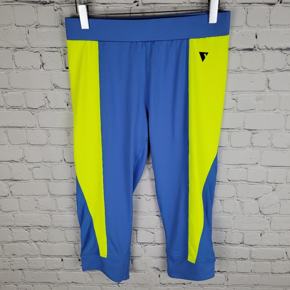 YAS | colour block run cycling zip pocket crop athletic leggings